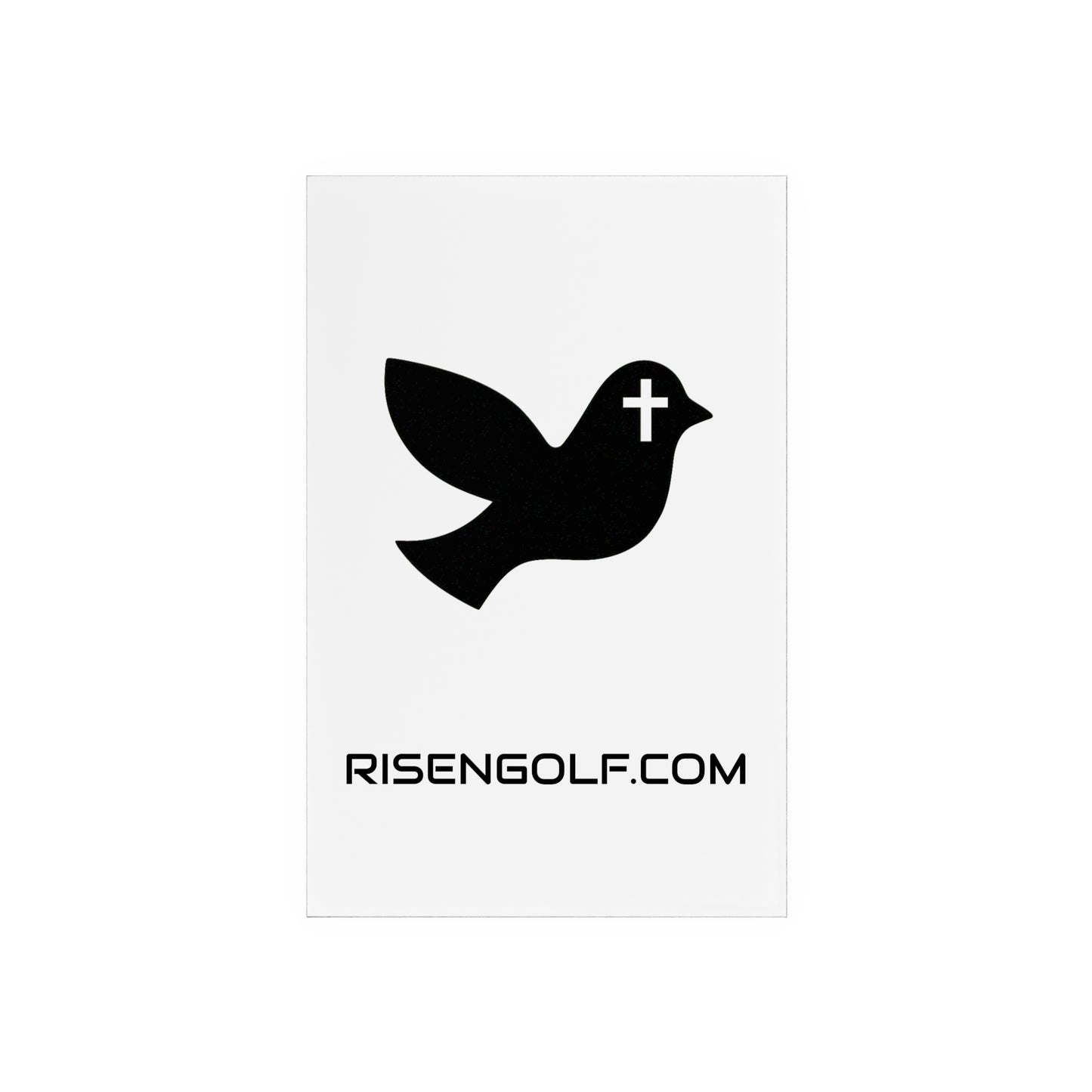 Risen Golf Acrylic Desk Sign with Wooden Stand